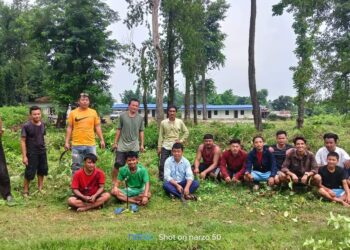 बुद्ध एकता क्लबको विशेष सहभागीतामा बेलका जनता क्याम्पसको सरसफाइ।