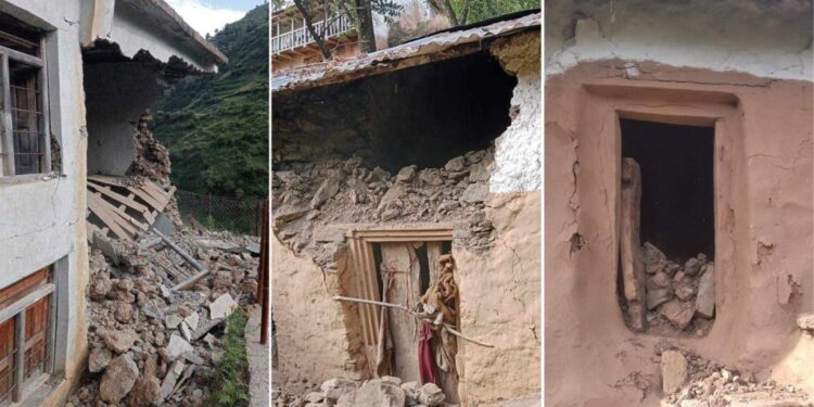 बझाङमा आधा घन्टामा २ भूकम्प, केही घर भत्किए