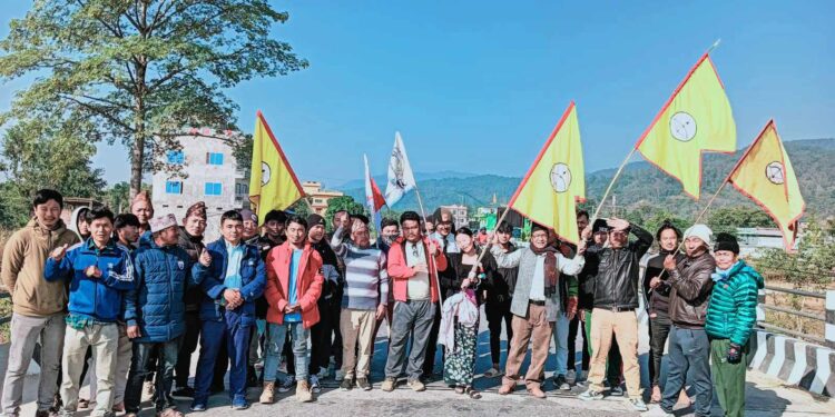 उदयपुरको बेलकामा पहिचानवादीहरु द्वारा चक्का जाम गरि शान्तिपूर्ण र्याली र कोण सभा।