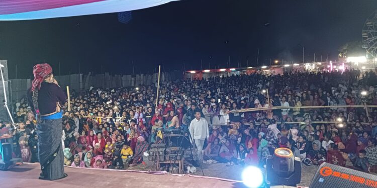 बेलका मिनि महोत्सवको अन्तिम दिनको भिड।