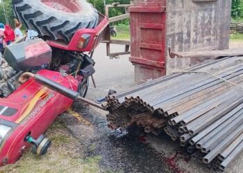 ट्याक्टर दुर्घटनामा चालकको मृत्यु, दुई घाइते