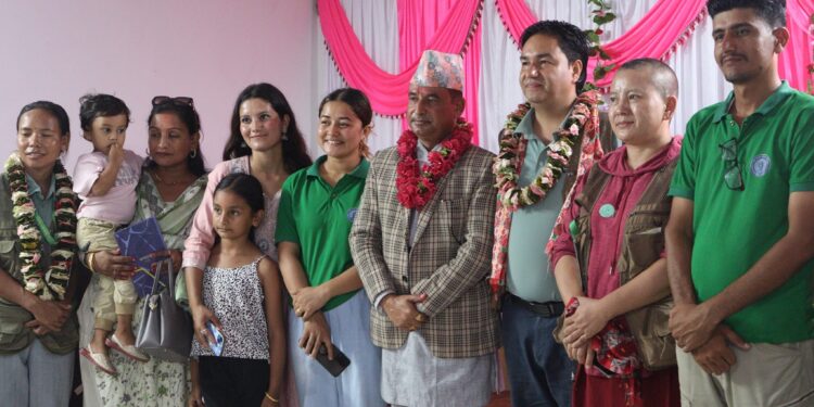 मानवसेवा आश्रमका टिमलाई बेलकामा स्वागत।