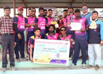 जिल्ला स्तरीय क्रीकेटमा कटारी बिजय,बेलका दोस्रो