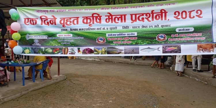 बेलका वडा नम्बर ५को आयोजनामा एक दिने बृहत कृषि प्रर्दशनी मेला सम्पन्न
