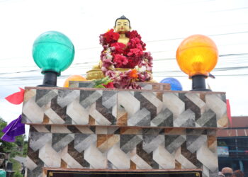 बेलकामा गौतम बुद्धको मूर्ति अनावरण