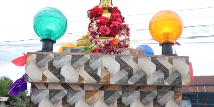बेलकामा गौतम बुद्धको मूर्ति अनावरण