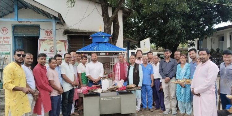 बेलका नगर अस्पताल परिसरमा गणेश मन्दिरको उद्घाटन