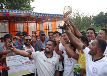 दोस्रो नगर कप जनप्रतिनिधि,कर्मचारी फुटबल प्रतियोगिता सम्पन्न, बेलका -६का कर्मचारी टिमलाई दोस्रो नगर कपको उपाधि