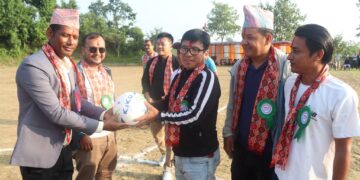 सेतिखोला भिमफेदी रंगशालामा दोस्रो नगर कप फुटबल प्रतियोगिता सुरु, उद्घाटन खेलको नेटबल द्वारा निर्णय