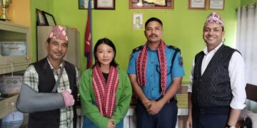 बेलका नगरपालिकामा प्रमुख प्रहरी निरीक्षक अस्विन तोलाङ्गे र प्रशिक्षक विद्या राईलाई स्वागत