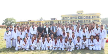 श्री जनता नमुना माध्यमिक विद्यालयमा ९२ विद्यार्थीद्वारा तेक्वान्दो डेमो प्रदर्शन