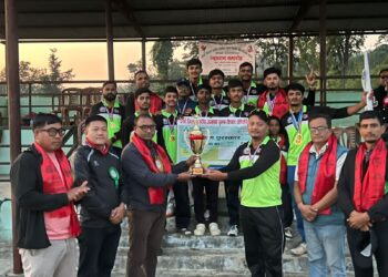 दोस्रो उप–मेयर कप जिल्ला स्तरीय पुरुष टि-२० क्रिकेट प्रतियोगिता २०८२ को उपाधी त्रियुगा नगरको टिमले उचाल्यो